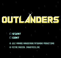 Outlanders (Japan) Title Screen